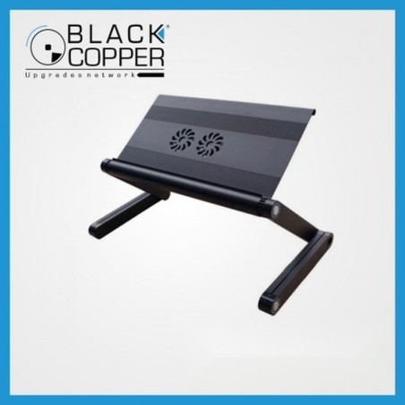 BlackCopper ZigZag Adjustable Folding Laptop Stand with Cooling Fans