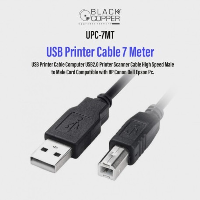 BlackCopper UPC-7MT USB Printer Cable, 7m