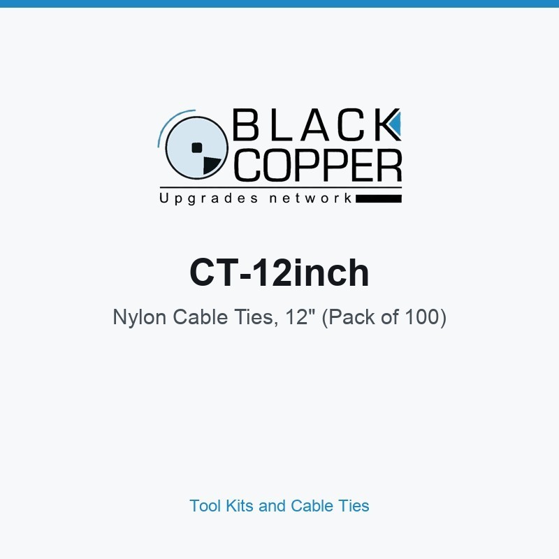 BlackCopper CT-12inch Nylon Cable Ties, 12" (Pack of 100)