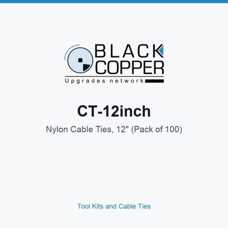 BlackCopper CT-12inch Nylon Cable Ties, 12" (Pack of 100)