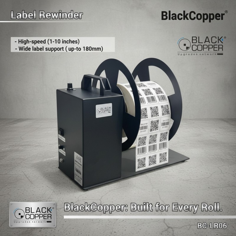 BlackCopper BCLR-06 Automatic Label Rewinder, Adjustable Speed