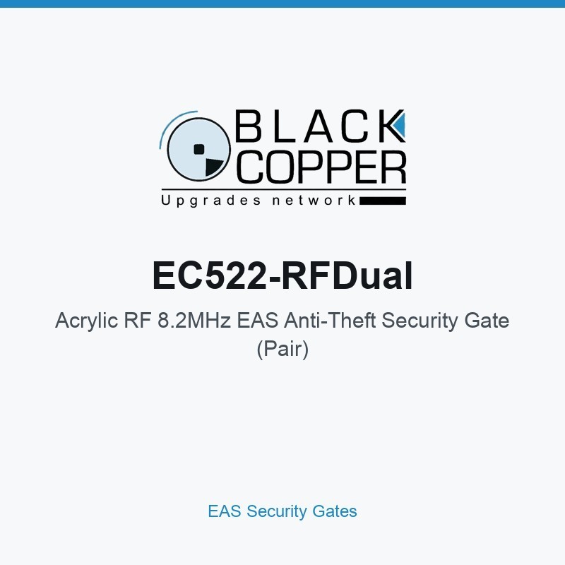 BlackCopper EC522-RFDual Acrylic RF 8.2MHz EAS Anti-Theft Security Gate (Pair)