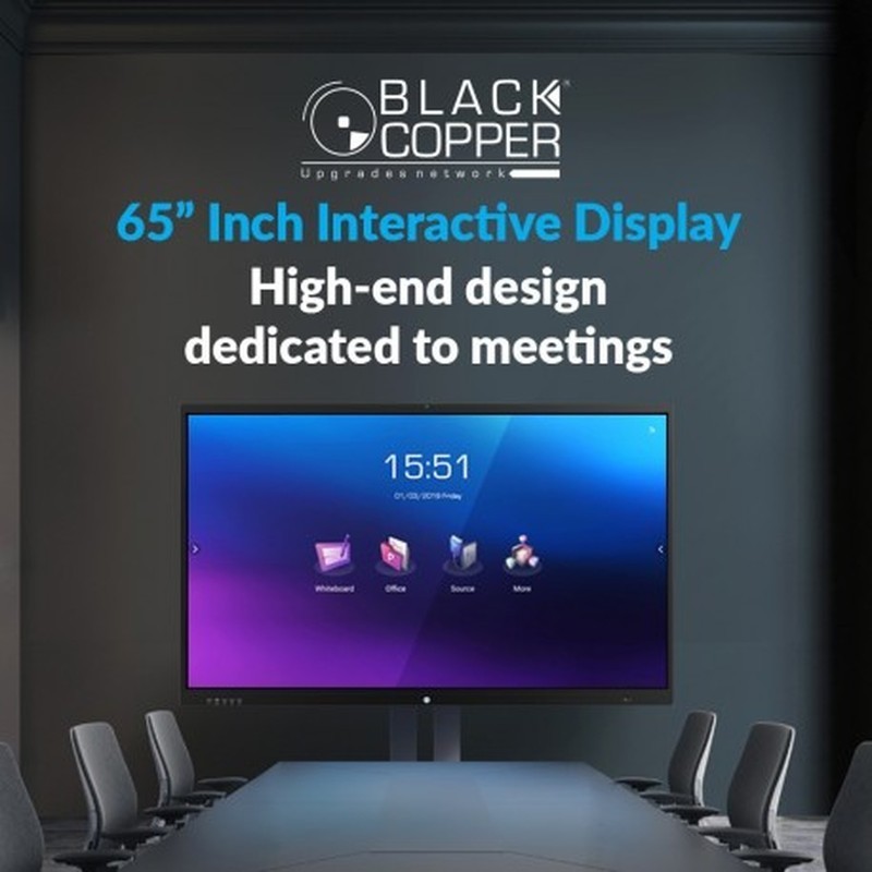 BlackCopper BC-MTM-65T5 65" Interactive Flat Panel Display, 4K, Android 14, 8GB RAM / 128GB