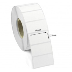 BlackCopper BC-TTL-50x25-1up Thermal Transfer Barcode Label Roll 2" x 1", 1-Up, 1,000 Labels, 1.5" Core
