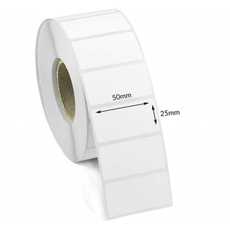 BlackCopper BC-TTL-50x25-1up Thermal Transfer Barcode Label Roll 2" x 1", 1-Up, 1,000 Labels, 1.5" Core
