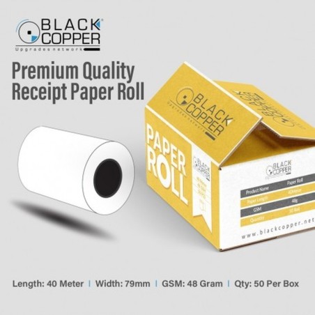 BlackCopper BC-W79xL40 Thermal Receipt Paper Roll 79mm x 40m