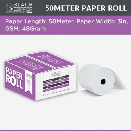 BlackCopper BC-W79xL50 Thermal Receipt Paper Roll 79mm x 50m