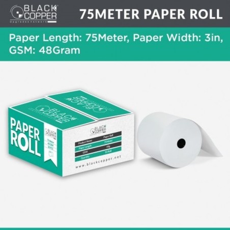 BlackCopper BC-W79xL75 Thermal Receipt Paper Roll 79mm x 75m