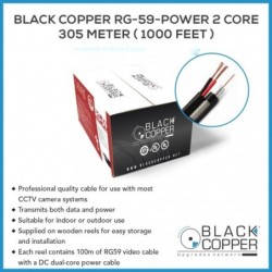 BlackCopper BCRJ59-CBL RG59 + Power 2-Core CCTV Cable, 305m (1000ft)