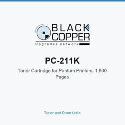 BlackCopper PC-211K Toner Cartridge for Pantum Printers, 1,600 Pages