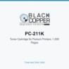 BlackCopper PC-211K Toner Cartridge for Pantum Printers, 1,600 Pages