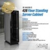 BlackCopper BC-6642UR-FS 42U Free Standing Server Rack Cabinet, 600 x 600 x 2055mm, 2 Fans & Shelf