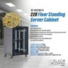 BlackCopper BC-6822UR-FS 22U Free Standing Server Rack Cabinet, 600 x 800 x 1164mm, 4 Fans & Shelf