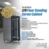 BlackCopper BC-6827UR-FS 27U Free Standing Server Rack Cabinet, 600 x 800 x 1387mm, 4 Fans & Shelf