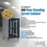 BlackCopper BC-61018UR-FS 18U Free Standing Server Rack Cabinet, 600 x 1000 x 987mm, 4 Fans & Shelf