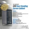 BlackCopper BC-61027UR-FS 27U Free Standing Server Rack Cabinet, 600 x 1000 x 1387mm, 4 Fans & Shelf