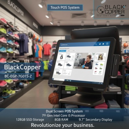 BlackCopper BC-EGP-7G015-Z 15" Touch POS System, Intel Core 7th Gen