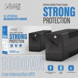 BlackCopper BC-UPS1000VA 1000VA Line-Interactive UPS with AVR