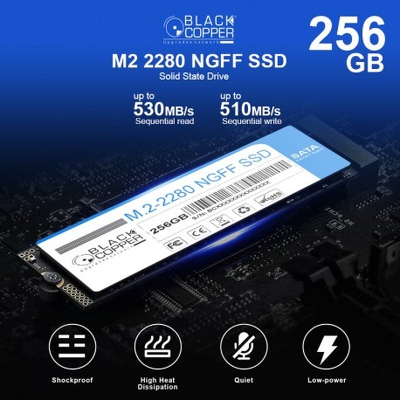 BlackCopper M.2 2280 NGFF SSD 256GB 256GB M.2 2280 SATA SSD