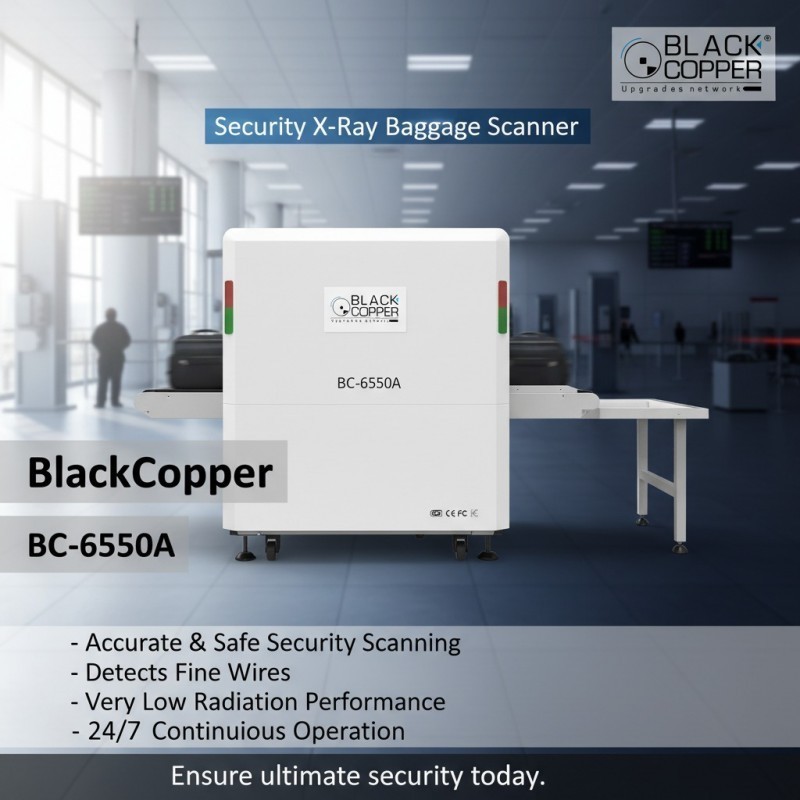BlackCopper BC-6550A X-Ray Baggage Scanner, 650 x 500mm Tunnel