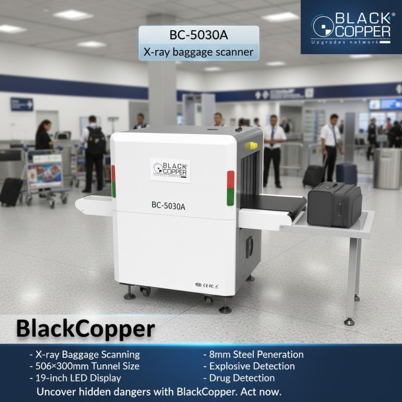 BlackCopper BC-5030A X-Ray Baggage Scanner, 500 x 300mm Tunnel