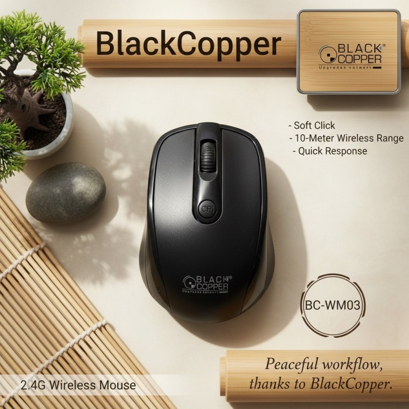 BlackCopper BCWM03 2.4G Wireless Mouse, 1200 DPI