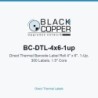 BlackCopper BC-DTL-4x6-1up Direct Thermal Barcode Label Roll 4" x 6", 1-Up, 300 Labels, 1.5" Core