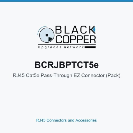 BlackCopper BCRJBPTCT5e RJ45 Cat5e Pass-Through EZ Connector (Pack)