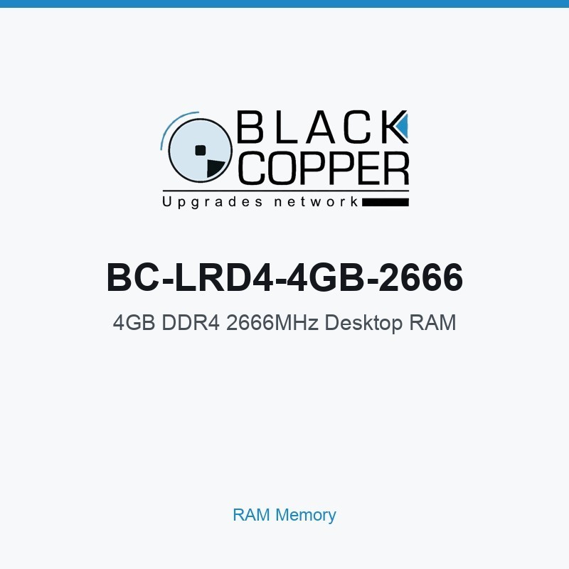 BlackCopper BC-LRD4-4GB-2666 4GB DDR4 2666MHz Desktop RAM