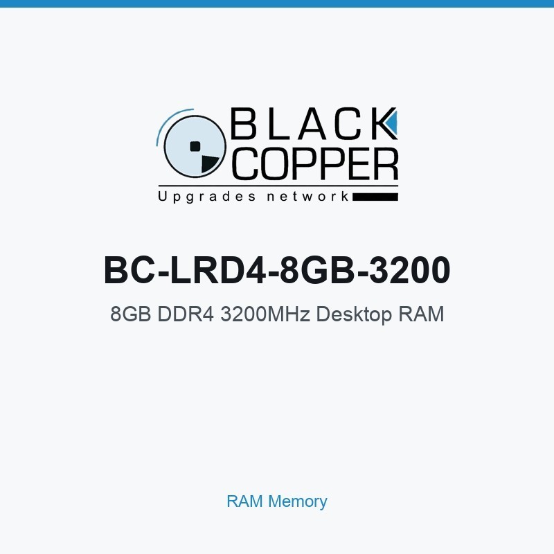 BlackCopper BC-LRD4-8GB-3200 8GB DDR4 3200MHz Desktop RAM