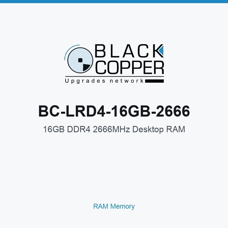 BlackCopper BC-LRD4-16GB-2666 16GB DDR4 2666MHz Desktop RAM