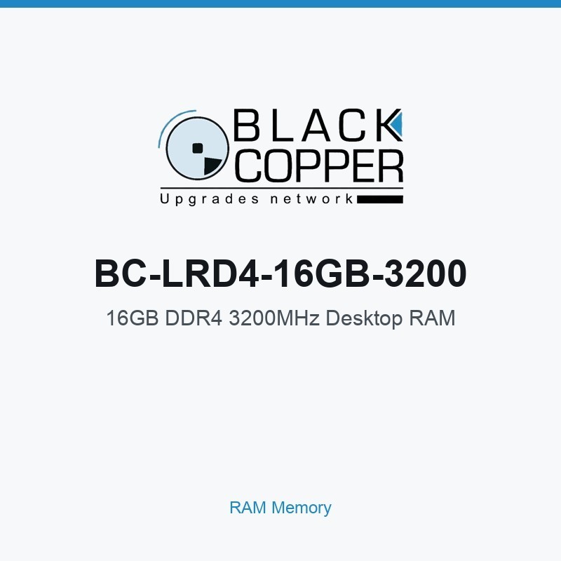 BlackCopper BC-LRD4-16GB-3200 16GB DDR4 3200MHz Desktop RAM