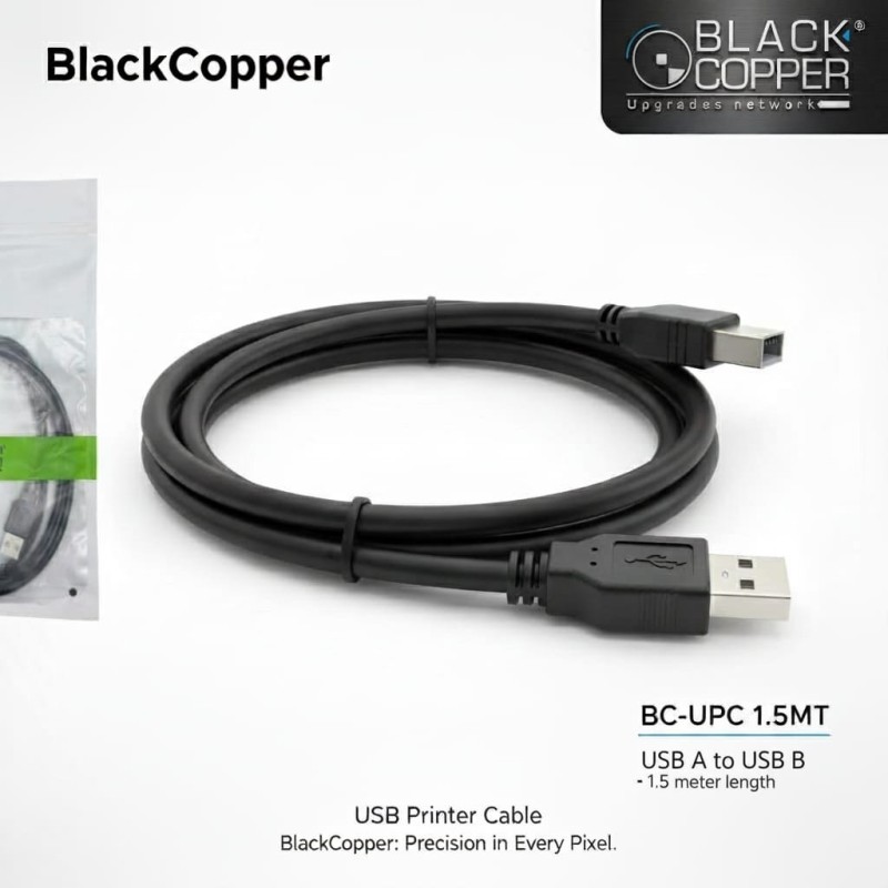 BlackCopper BC-UPC-1.5MT USB Printer Cable, 1.5m
