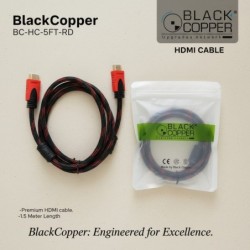 BlackCopper BC-HC-5FT-RD HDMI v1.4 Cable, 1.5m