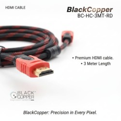 BlackCopper BC-HC-3MT-RD HDMI v1.4 Cable, 3m