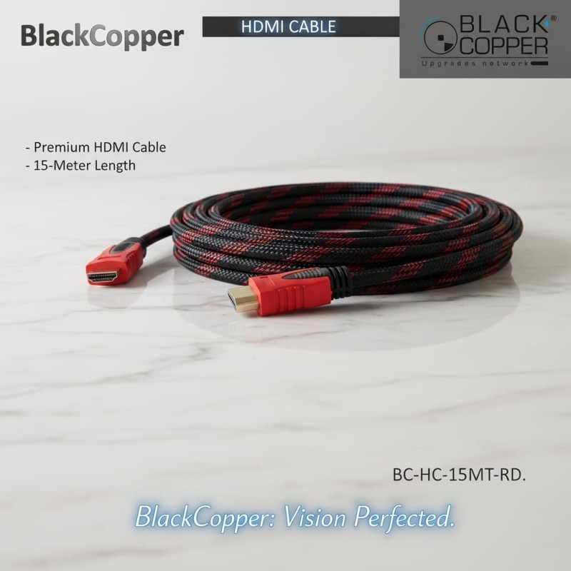 BlackCopper BC-HC-15MT-RD HDMI v1.4 Cable, 15m
