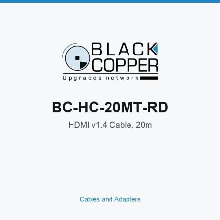 BlackCopper BC-HC-20MT-RD HDMI v1.4 Cable, 20m