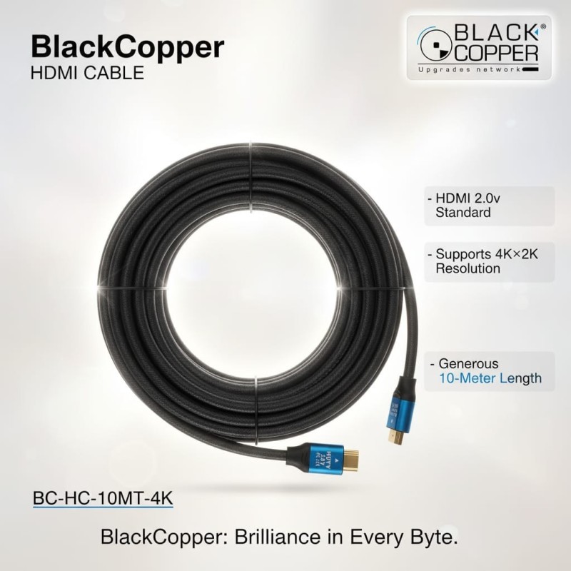 BlackCopper BC-HC-10MT-4K 4K HDMI 2.0 Cable, 10m