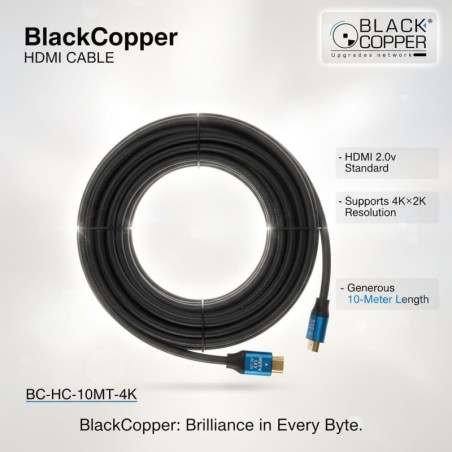 BlackCopper BC-HC-10MT-4K 4K HDMI 2.0 Cable, 10m
