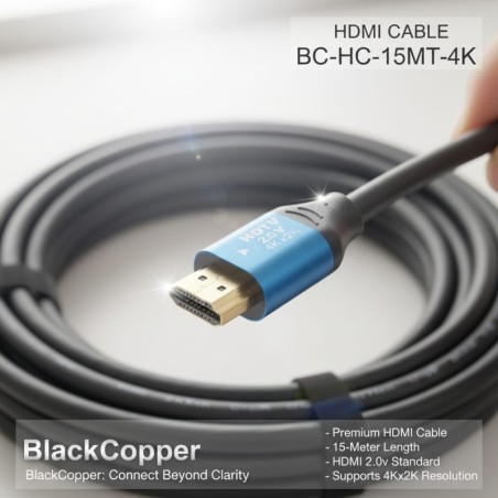 BlackCopper BC-HC-15MT-4K 4K HDMI 2.0 Cable, 15m