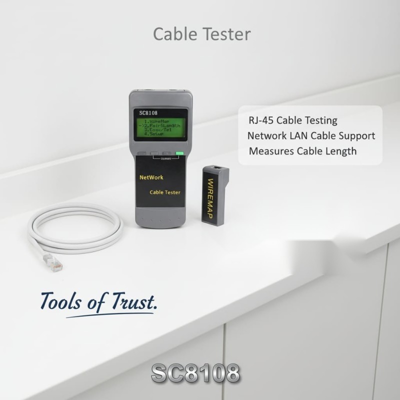 SC8108 RJ45 Network Cable Length Tester | BlackCopper