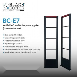 E7-RFDual RF 8.2MHz EAS Anti-Theft Security Gate (Pair) | BlackCopper