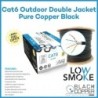 BlackCopper BC-C6CDBJ Cat6 UTP Double Jacket Outdoor Cable, 4-Pair, Black, 305m