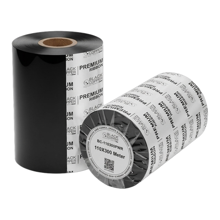 BlackCopper BC-110300PWR Wax Thermal Transfer Ribbon 110mm x 300m