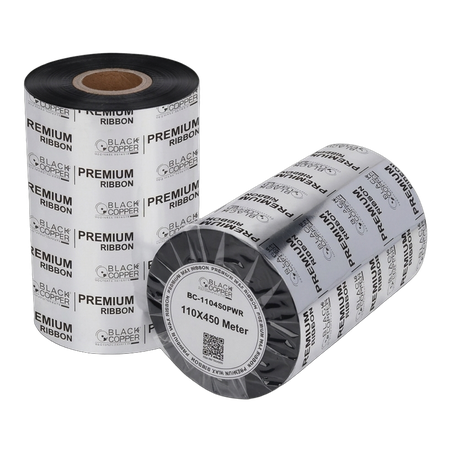 BlackCopper BC-110450PWR Wax Thermal Transfer Ribbon 110mm x 450m