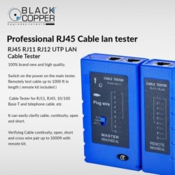 BlackCopper BC-Master RJ45 / RJ11 Network Cable Tester