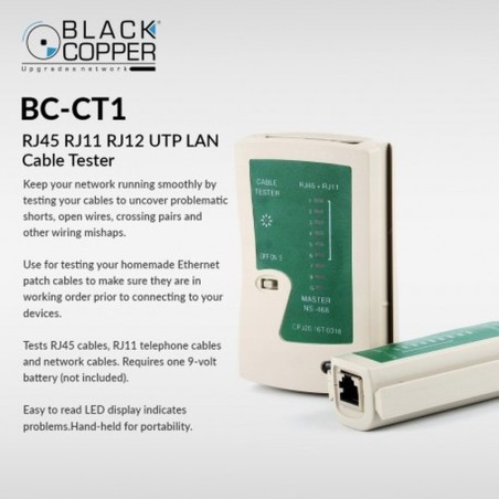BlackCopper BC-CT1 RJ45 / RJ11 Network Cable Tester