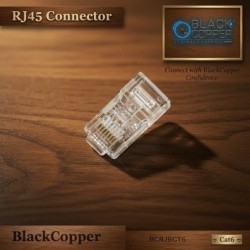 BlackCopper BCRJBCT6 RJ45 Cat6 Unshielded Connector (Pack)