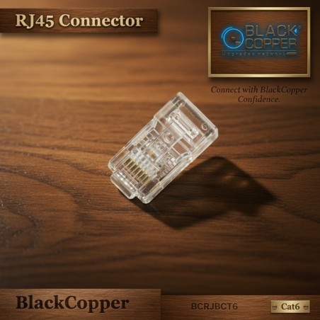 BlackCopper BCRJBCT6 RJ45 Cat6 Unshielded Connector (Pack)