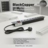 BlackCopper BCPDU8PU 8-Way Rack Mount PDU, 19" 1U, Universal Sockets